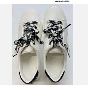 Karl Lagerfeld Women’s Paris Capree White Lace-Up Sneakers sz 10M NWOB